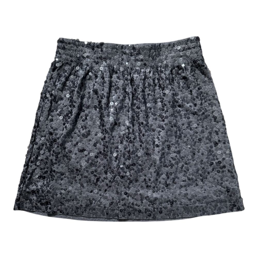 Garnet Hill Grey Sequin Skirt | Size S